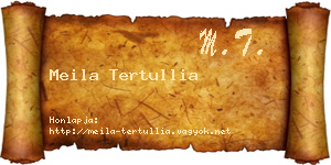 Meila Tertullia névjegykártya